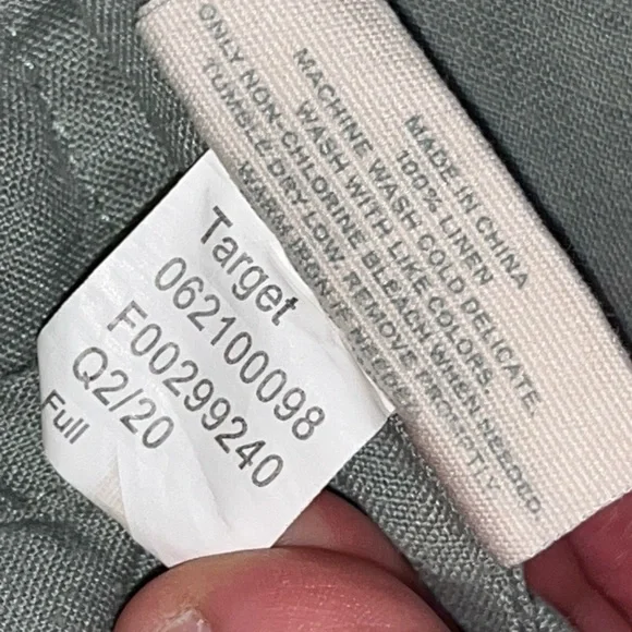 Casaluna ~ Green 100% Linen Sheet Set~Full - Picture 7 of 11